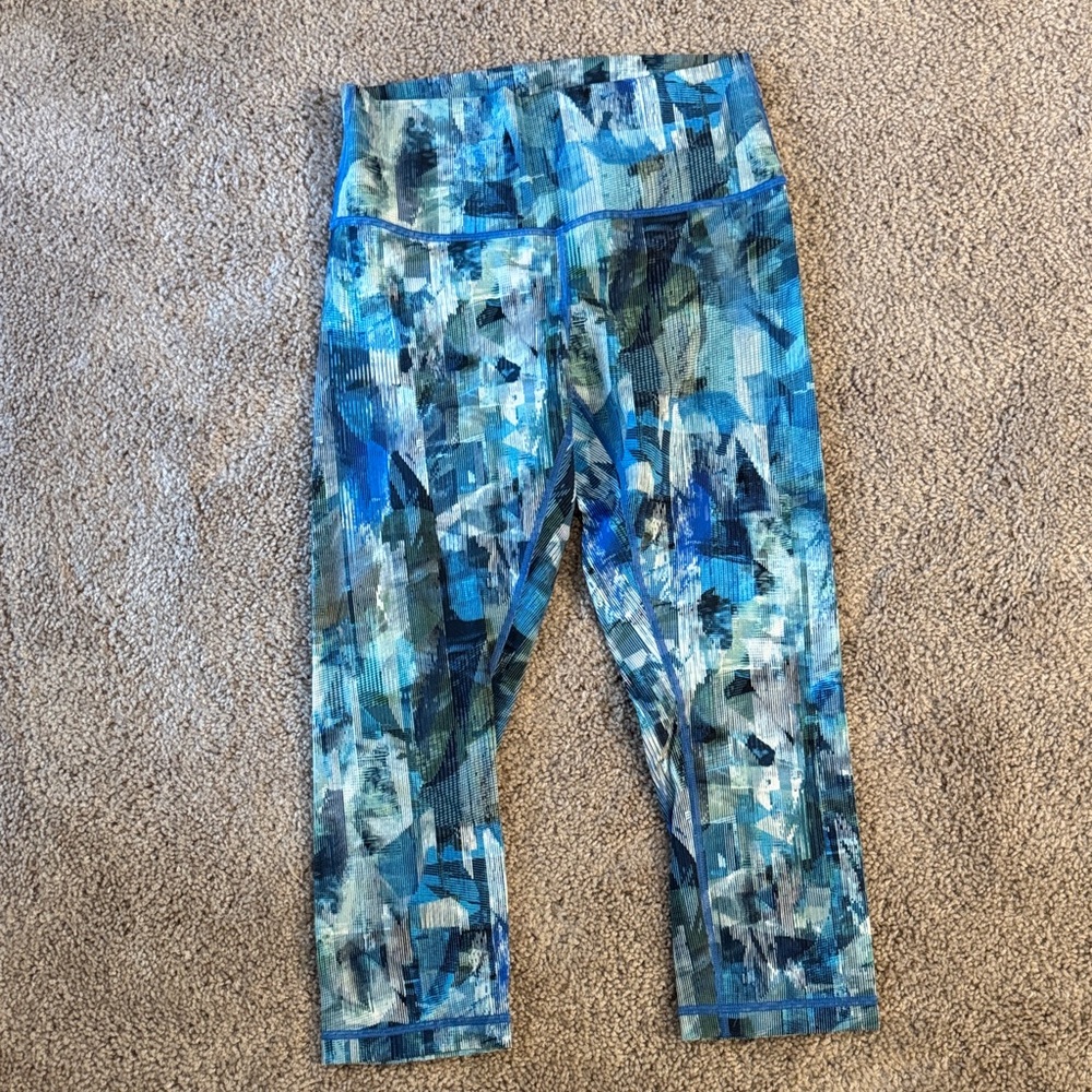 lululemon athletica Abstract Blue Leggings